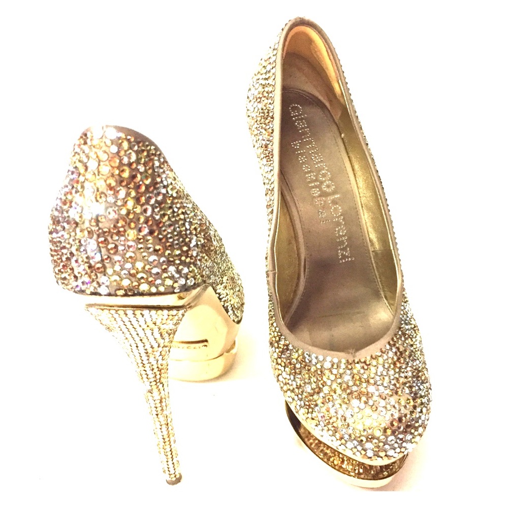 Gianmarco Lorenzi Discoball crystal pumps